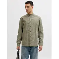 Jack & Jones Esummer Linen Blend Band Skjorta Med Långa ärmar