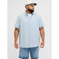 Jack & Jones 12294285 Linen Plus Size Kortärmad Skjorta
