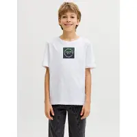 Jack & Jones Junior T-shirt 'JORCat Skills' marinblå / grön / vit