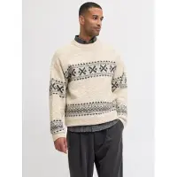 Jack & jones Premium Tröja 'JPRBLUMAX' taupe / mörkgrå