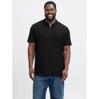Jack & Jones Austin Zip Plus Size Kortärmad Polotröja