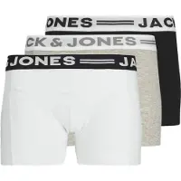 Jack & Jones Junior Kalsong gråmelerad / svart / vit