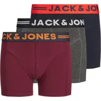 Jack & Jones Boxershorts - 3-pack - Jaclichfield - Dark Grey Mel - - 14 år (164) - Boxershorts