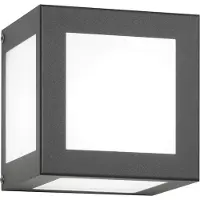 CMD Vägglampa utomhus CUBO, Aluminium / grå / zink, Metall, Modern, Utomhusvägglampa