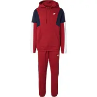 Nike Träningsoverall 'CLUB FLEECE' marinblå / röd / vit