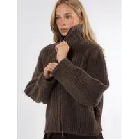 Hiccups for Kids Tjock Texturerad Turtleneck Zip-Up Kofta