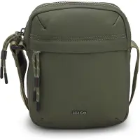 HUGO Twill reporter bag with metallic logo lettering