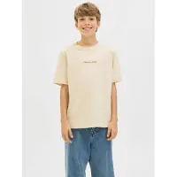 Jack & Jones T-shirt - Noos - JorNorrebro - Antique White m. Log - - 12 år (152) - T-shirt