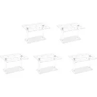 Torribaly 5 St Konhållare, Glasstrutshållare i Klar Akryl, SkäRmstativ för Koner, Konhållare för Sushihandrullar (6 Hål)