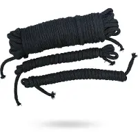 Bad Kitty - bondage-repset (20 m + 2x3 m, svart)