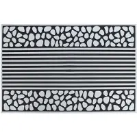 Rugsx Dörrmatta halkskydd BH 701 stenar, utomhus, inomhus - silver 45x70 cm