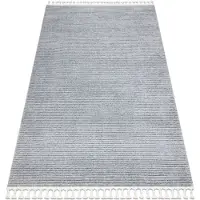 Rugsx Matta SEVILLA PC00B ränder grå Fringe Berber marockansk shaggy 180x270 cm