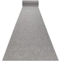Rugsx Löpare CASABLANCA LOOP ljusgrå, ögla, mjuk 100cm 100x470 cm