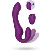 Vuxen Strapless Strap On Pulse Vibrator with Remote