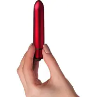 Rocks-Off Scarlet Velvet - minivibrator läppstift - 10 lägen - röd