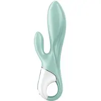 Satisfyer Air Pump Bunny 5 - Appstyrd uppblåsbar vibrator (mint)