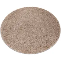 Rugsx Matta SOFFI cirkel shaggy 5cm beige cirkel 80 cm