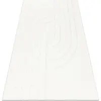 Rugsx CURVY vit 11 Curves tvättbar matta, strukturerad, präglad, plysch 60x100 cm