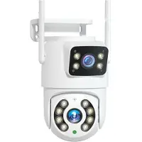 Tlily Kamera Dubbla Lens Utomhus Nattseende Människoavkänning Automatisk Spårning CCTV-Övervakning IP-Kamera Säkerhetsskydd EU-Kontakt
