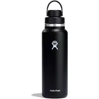 Hydroflask 40 Oz Wide Flex Chug Cap Svart Rostfritt Stl Dubbelvgg