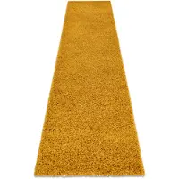 Rugsx Matta, Löpare SOFFI shaggy 5cm guld - för kök, korridor och hall 60x200 cm