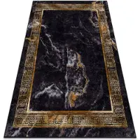 Rugsx MIRO 51278.809 tvättmatta Marble, greek metrisk halkskydd - svart / guld 200x290 cm