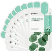 Mediheal Best Korean Sheet Mask - Madecassoside Essential Face Mask 10 lakan fr knsliga flckbengna alla hudtyper terfuktande terfuktande Lu