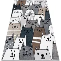 Rugsx Matta FUN Gatti för barn, katter djur färgrik multi 280x370 cm