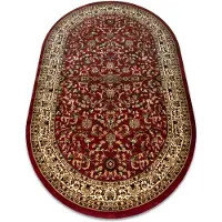 Rugsx Matta ROYAL ADR oval design 1745 claret 150x250 cm