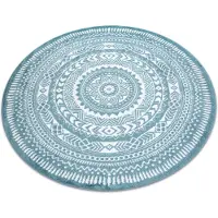 Rugsx Matta FUN Napkin servett cirkel - blå cirkel 200 cm