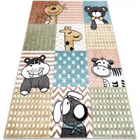 Rugsx Matta FUN Pets för barn, djur färgrik multi 200x290 cm