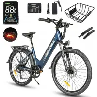 Samebike RS-A01 Pro - Elcykel - Motor 500W - Batteri 36V 15Ah - Maxhastighet 35km/h - Blå blå