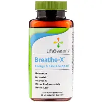 LifeSeasons , Breathe-X, Allergi & Sinus Stöd, 90 Veg Kapslar