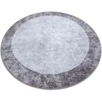 Rugsx MIRO 51648.803 circle tvättmatta Marble metrisk halkskydd - ljusgrå cirkel 120 cm