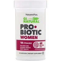 NaturesPlus , GI Naturlig Probiotisk Kvinnor, 60 Miljard CFU, 30 Capsulor