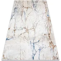 Rugsx Matta ACRYLIC ELITRA 9962 Marble vintage elfenben / blå 240x350 cm
