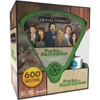 USAopoly Trivial Pursuit Parks and Recreation Trivia Game from Parks and Recreation TV Series 600 Frgor & Die in Travel Container Officiellt licensierade