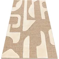 Rugsx SPARK 0696A beige / grädde matta - Geometrisk, sisal, strukturell 120x170 cm