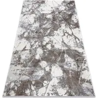Rugsx Modern NOBLE matta 1515 64 Marmor, geometrisk - structural två nivåer av hudna kräm / grå 140x190 cm