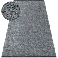 Rugsx Matta FLORENCE 24021 Enfärgad, glamour, flatvävd, fransar - grå 155x220 cm