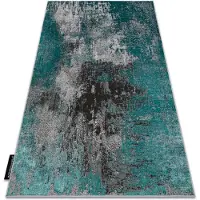 Rugsx Modern DE LUXE matta 570 vintage - structural grön / antracit 200x290 cm