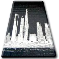 Rugsx MATTA SIZAL FLOORLUX 20240 svart / silver 240x330 cm