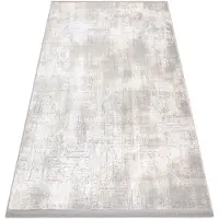 Rugsx Modern Matta TULS strukturell, fringe 51231 vintage elfenben / grå 120x170 cm