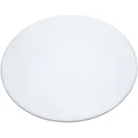 Rugsx Modern tvättmatta POSH circle shaggy, plysch, mycket tjock halkskydd elfenben cirkel 100 cm