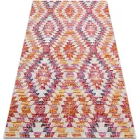 Rugsx Modern matta MUNDO D7951 diamanter 3D utomhus rosa / beige 160x220 cm