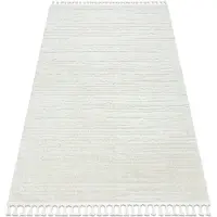 Rugsx Matta SEVILLA AC53B ränder vit Fringe Berber marockansk shaggy 120x170 cm