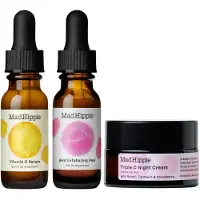 Mad Hippie Skin Brightening Kit Daily Skincare Rutine With Triple C Night Cream AHA Exfoliating Peel och Vitamin C Serum