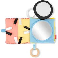 Skip Hop Discoverosity 6-sidor Montessori-inspirerad mjuk babyaktivitetsbok fr sensorisk utforskning med flera strukturer och Crinkle & Squeaker