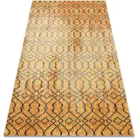 Rugsx Modern matta MUNDO D5751 glamour utomhus orange / svart 160x220 cm