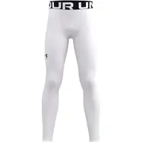 Under Armour Pojkar ColdGear Armour Baslager Leggings, Vit (100)/Svart, Storlek L
